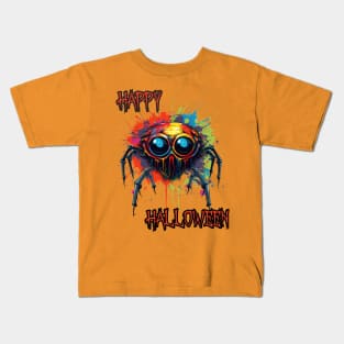 Spooky Spider Happy Halloween Kids T-Shirt